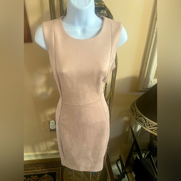 CALVIN KLEIN Petite Faux-Suede Sheath Dress 10P - Picture 6 of 16